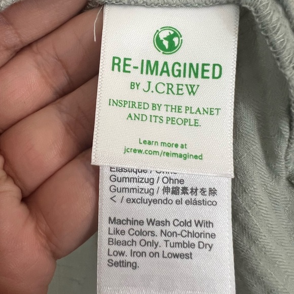 J. Crew Smocked Ruffle Gauze Sleeveless Top Mint Green Size M - Picture 10 of 10